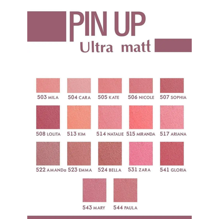 Помада для губ матовая Luxvisage PIN UP Ultra matt тон 523 EMMA