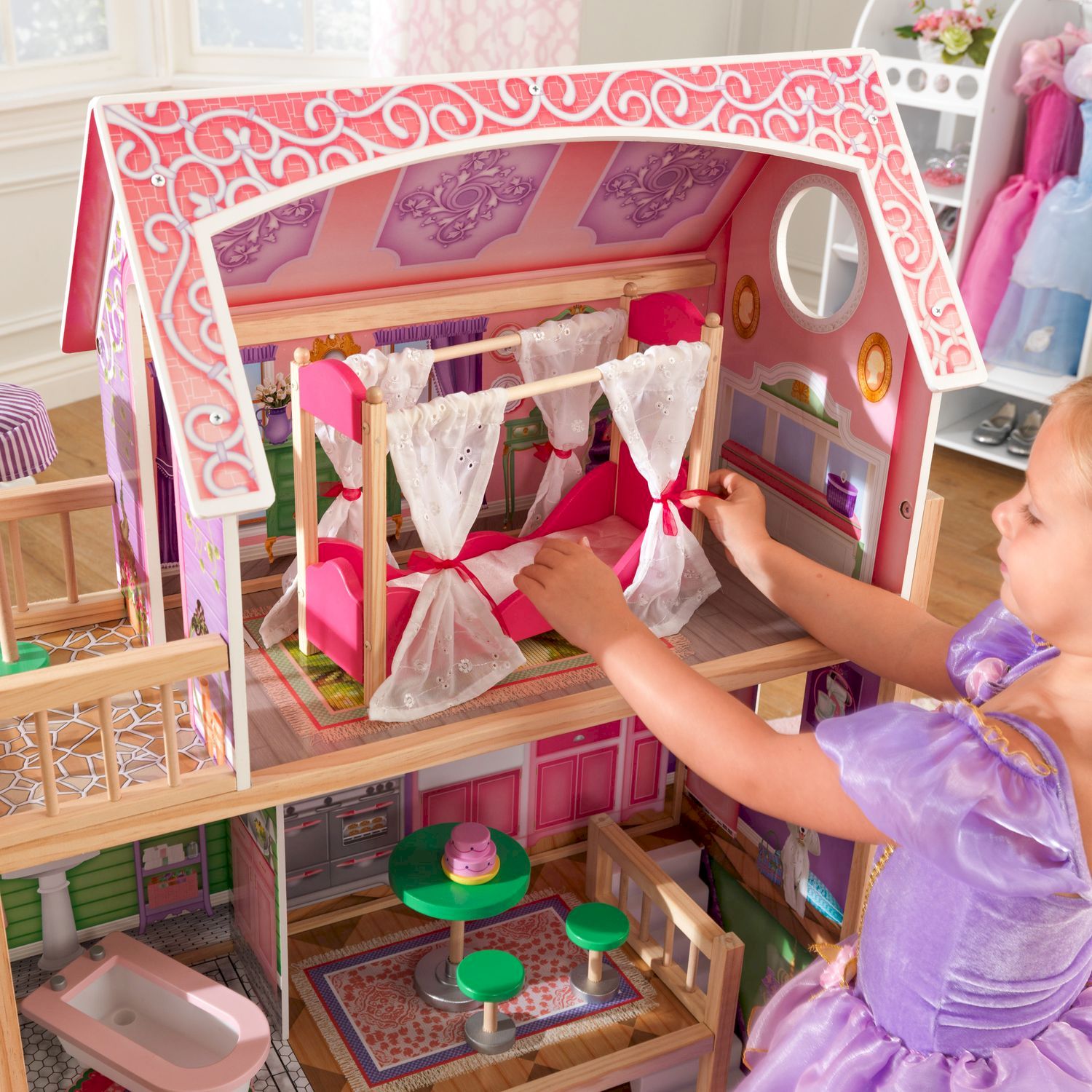 Домик для кукол KidKraft с мебелью 65900_KE - фото 7
