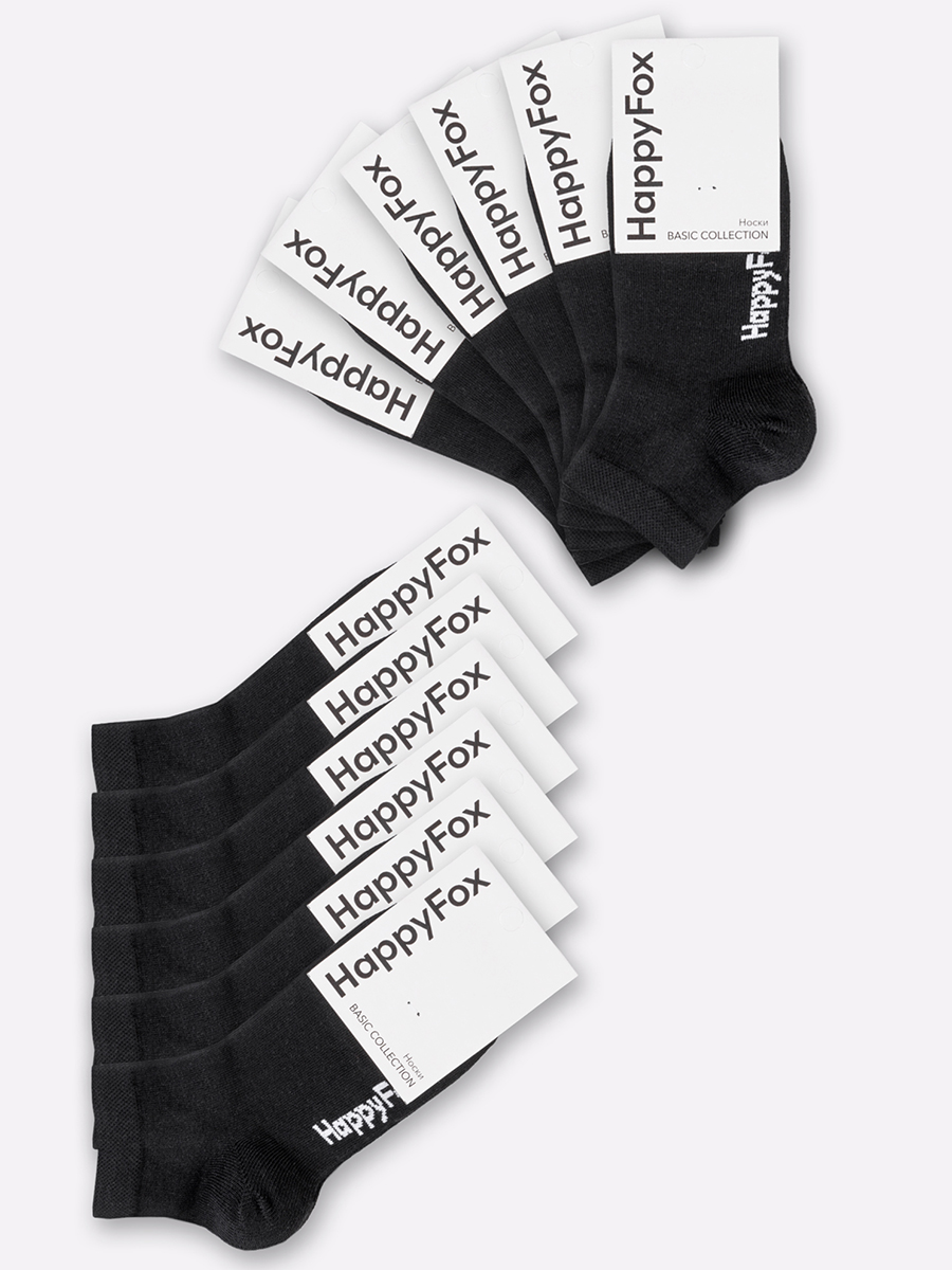 Носки 12 пар HappyFox HFET2001NBчерный.12 - фото 3