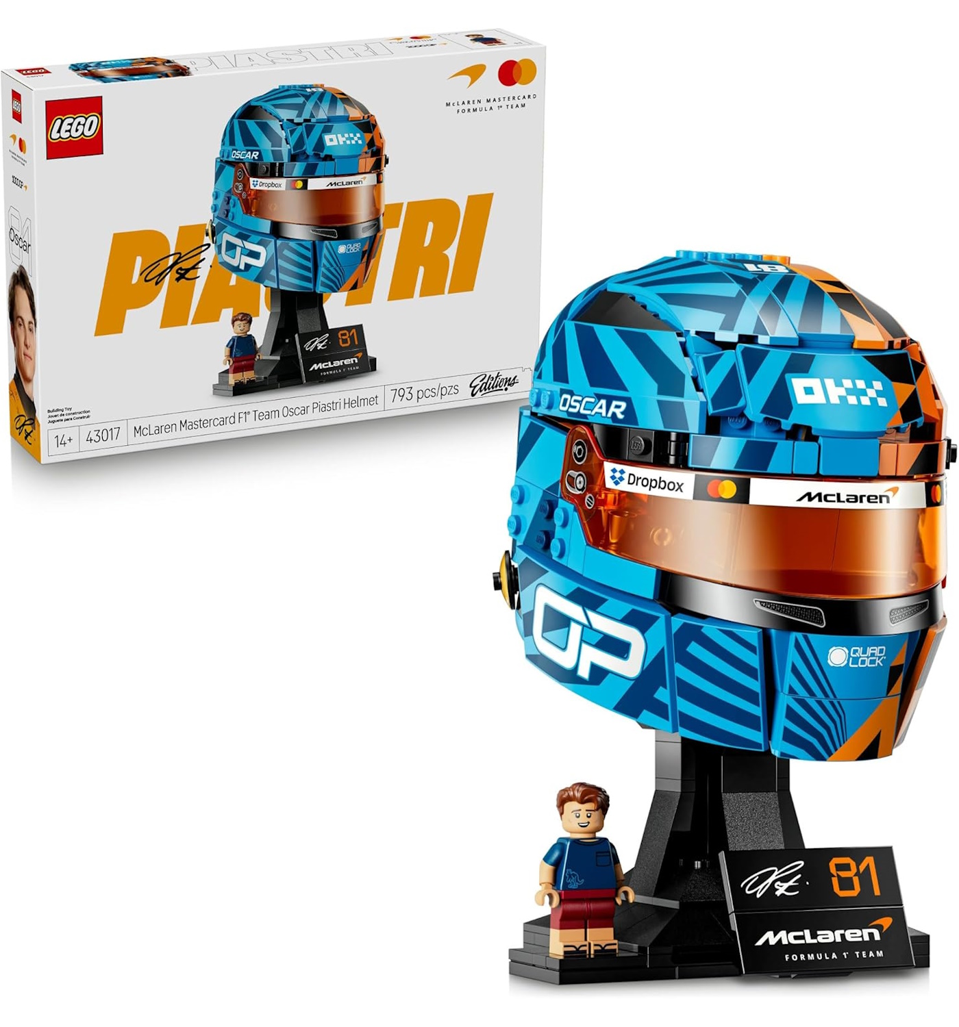 Конструктор LEGO Icons Oscar Piastri Helmet 793 дет. - фото 1