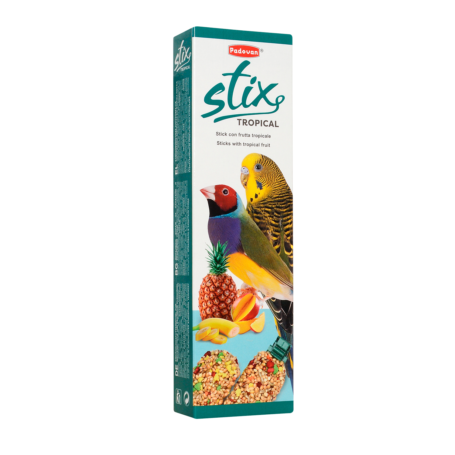 Лакомство для птиц PADOVAN Stix Палочки мед-яйцо 0.08кг - фото 1