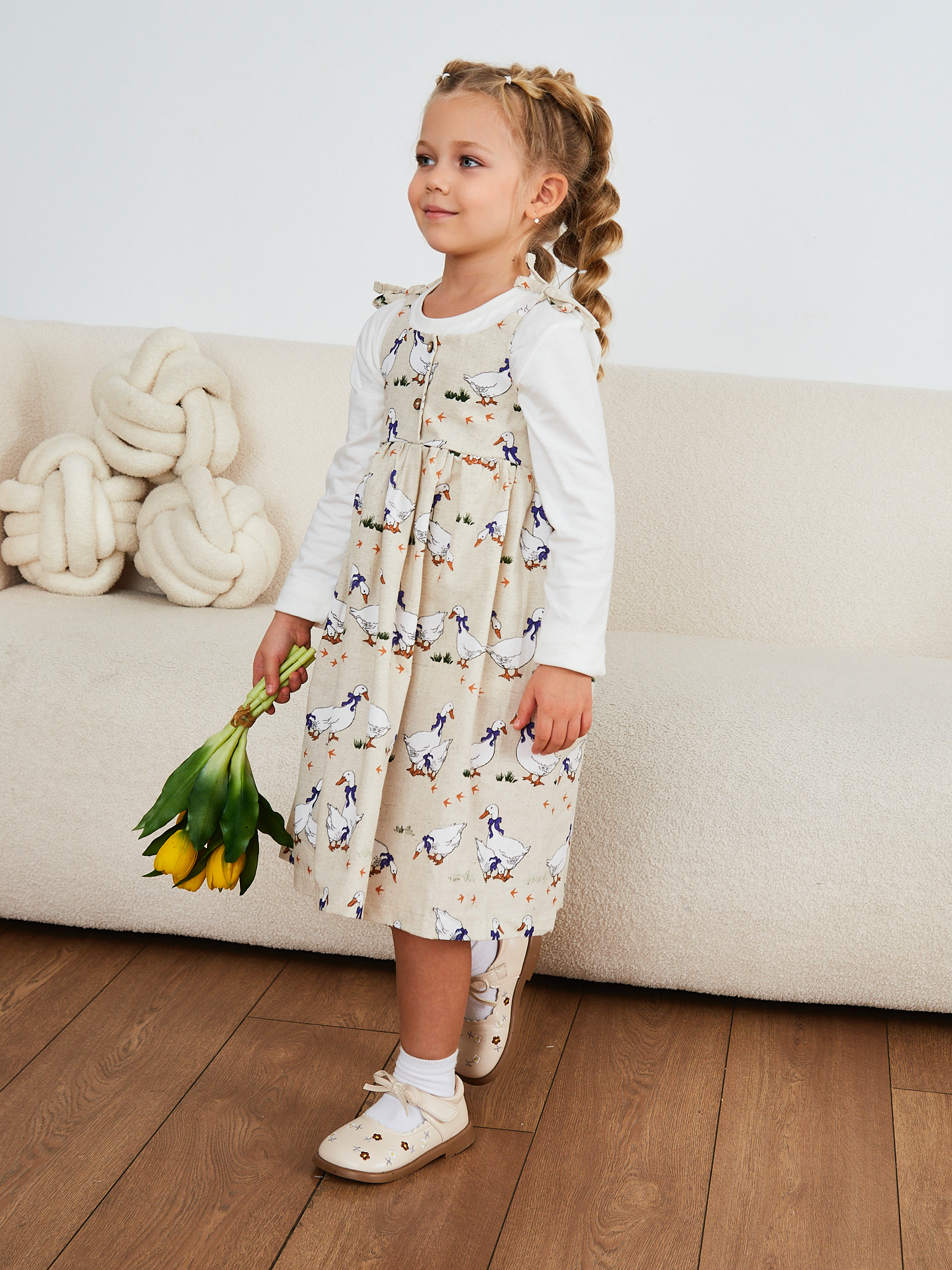 Сарафан MOUN сарафан_девочки_гуси - фото 14