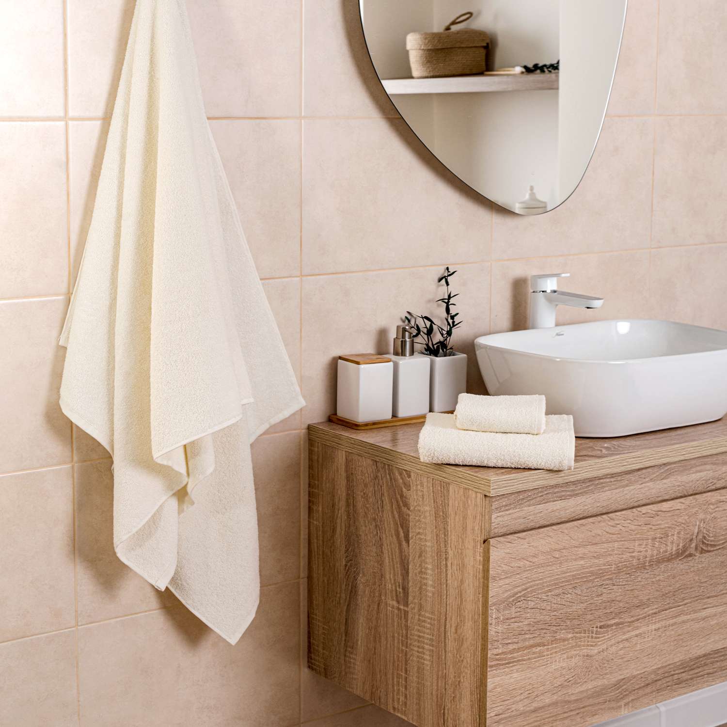 Полотенце Василиса молочный 70 x 130 см - фото 3