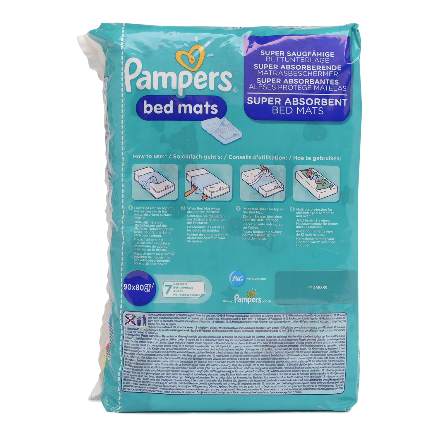 Пелёнки одноразовые Pampers 90х80 см 7 шт. - фото 3