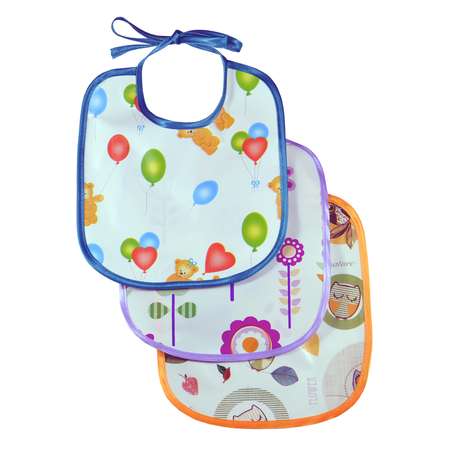Нагрудник BabyGo клеенка 3 шт. в ассортименте