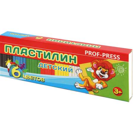 Пластилин Prof-Press 6 цв.