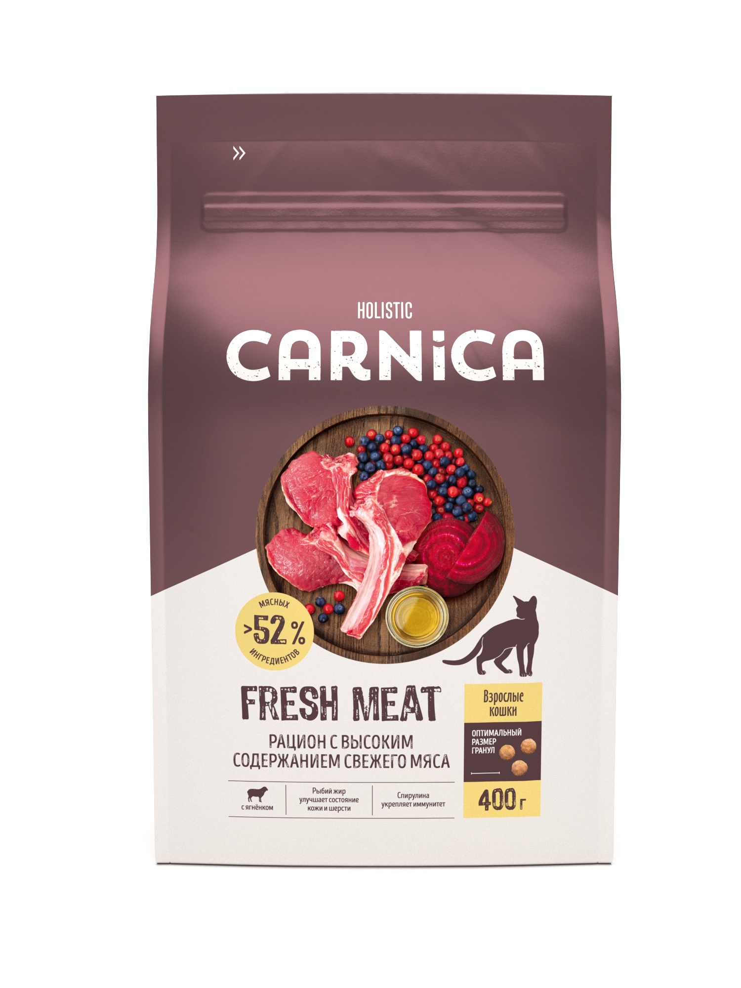 Корм для кошек CARNICA с ягненком сухой 0.4кг - фото 1