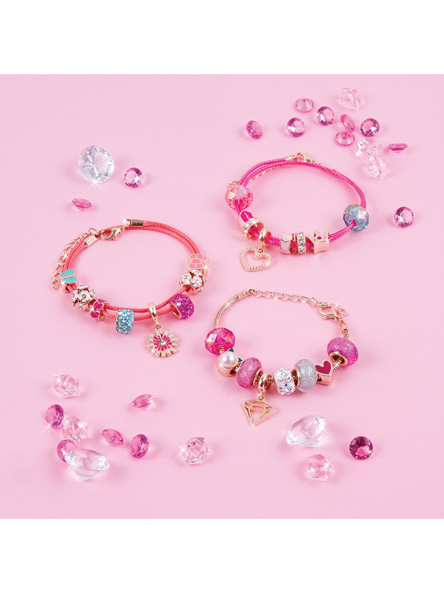 Набор для творчества Make it Real плетение Браслеты Розовое сияние - фото 8