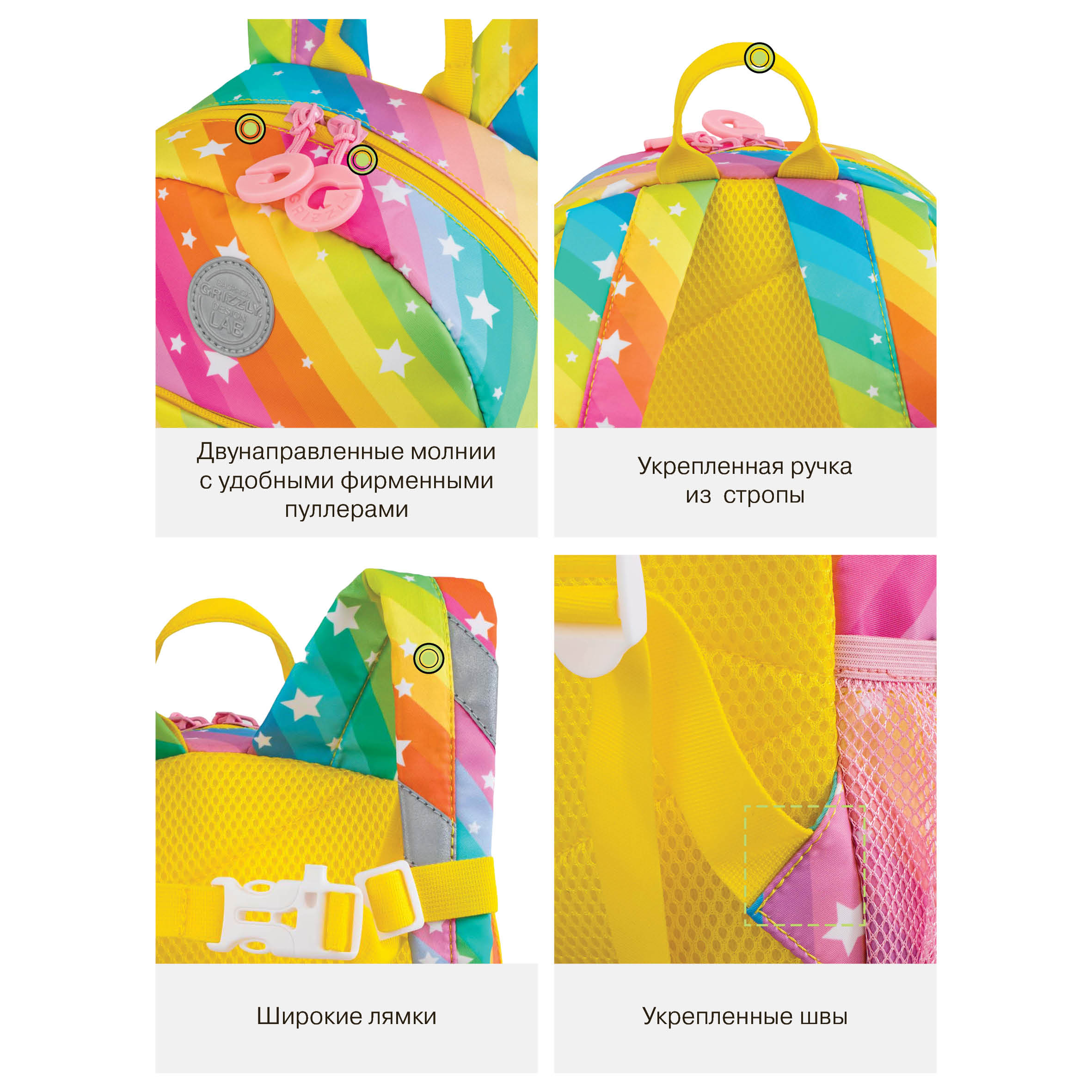 Рюкзак дошкольный Grizzly Радуга - фото 13