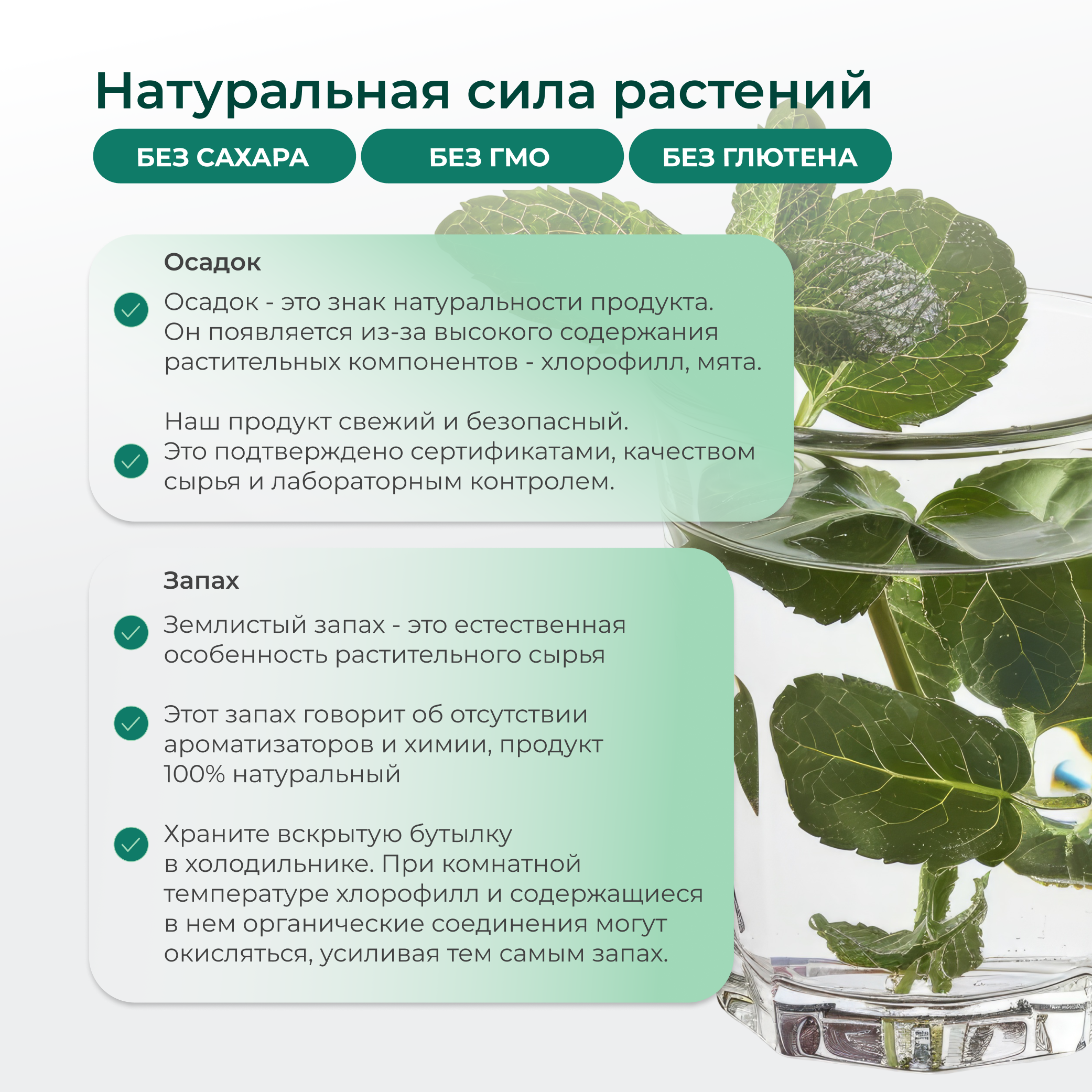Хлорофилл жидкий LeafToGo натуральный, 500 мл - фото 6