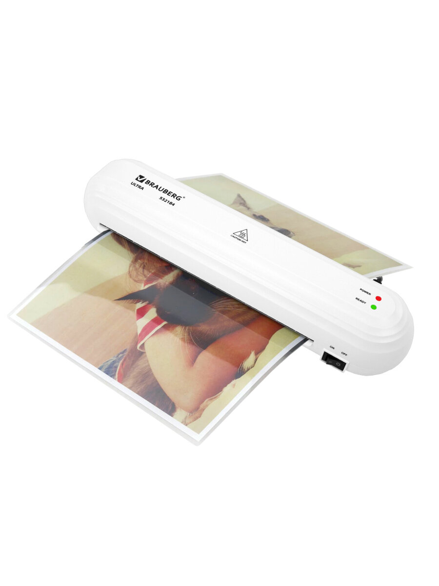 Ламинатор бумаги Brauberg для офиса и дома A4 60-150 мкм 30 см/мин - фото 13