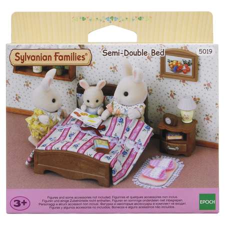 Игровой набор Sylvanian Families Большая кровать и тумбочка