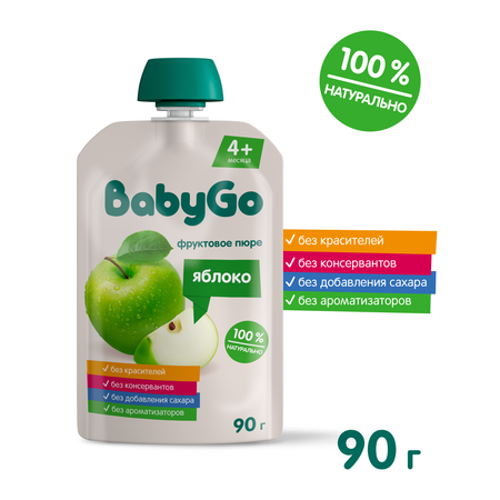 Пюре BabyGo Яблоко с 4 мес 90 г