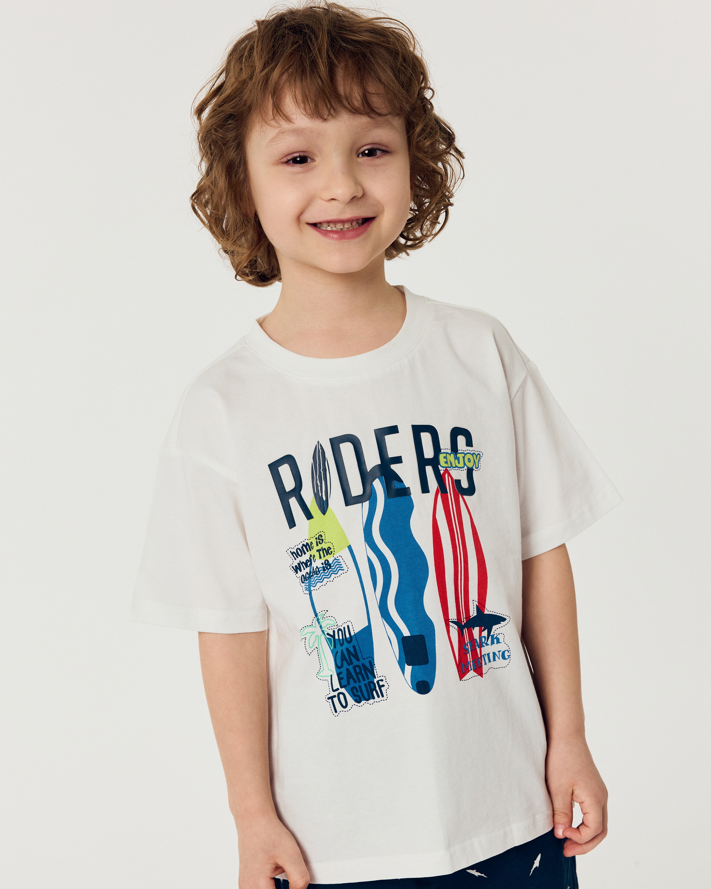 Изображение товара Футболка Futurino белая для мальчика 100% хлопок Изображение товара Футболка Futurino белая для мальчика 100% хлопок