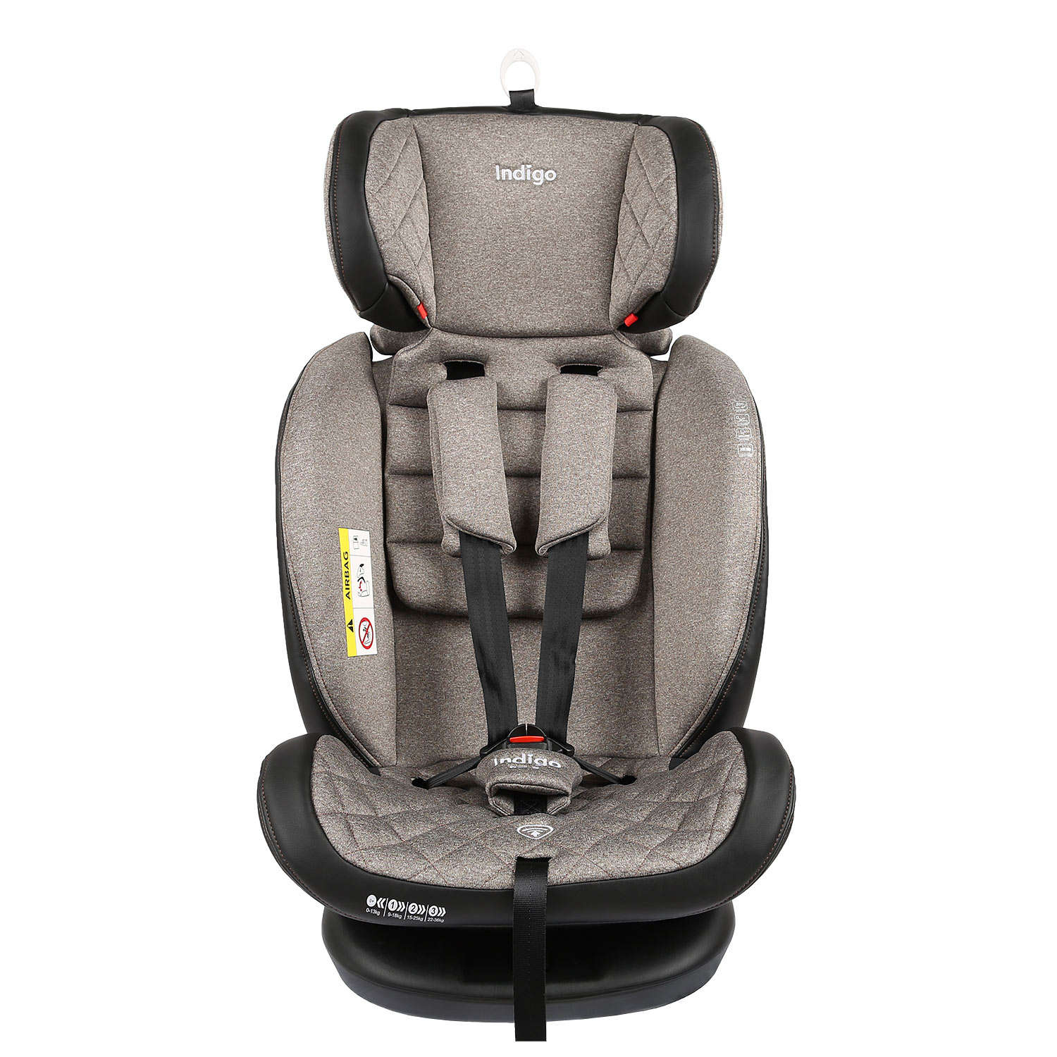 Автокресло Indigo Aero Isofix 0+/1/2/3 (0-36 кг) бежевый - фото 16