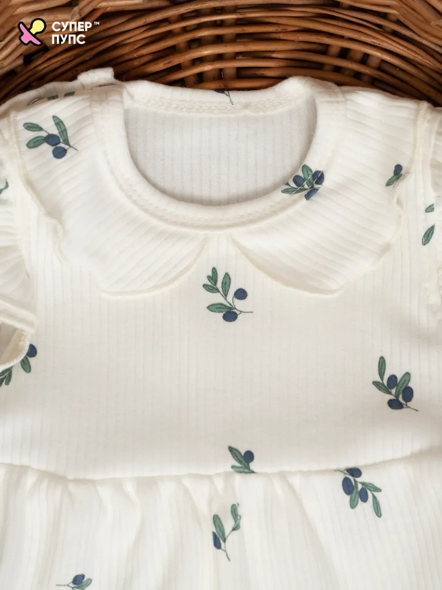 Боди-платье Супер Пупс бд/платье/2крыл/оливка - фото 8