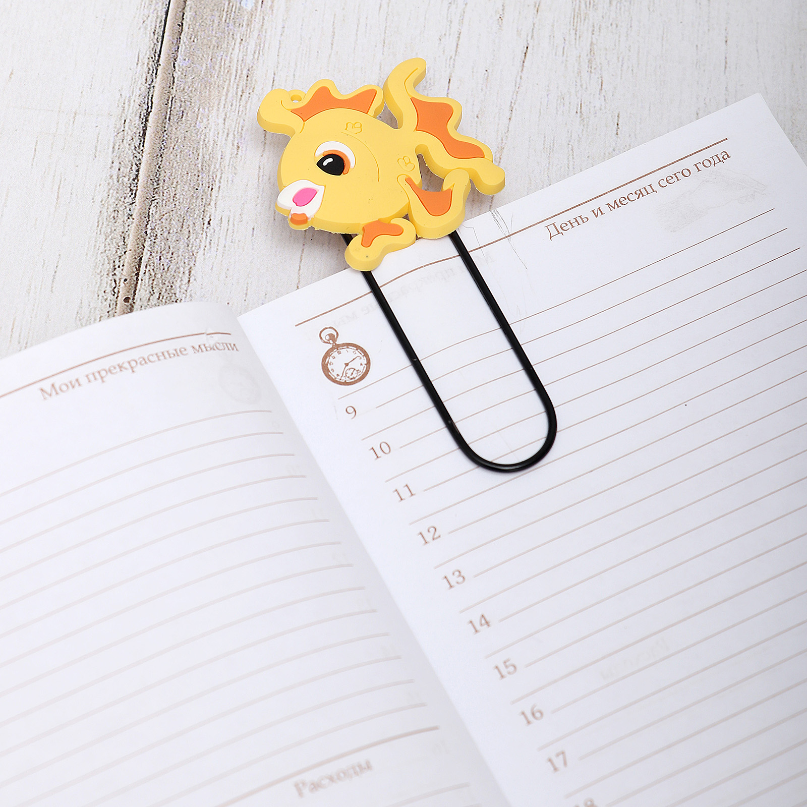 Закладка ЭВРИКА Скрепка-гигант Рыба 1 шт. - фото 2