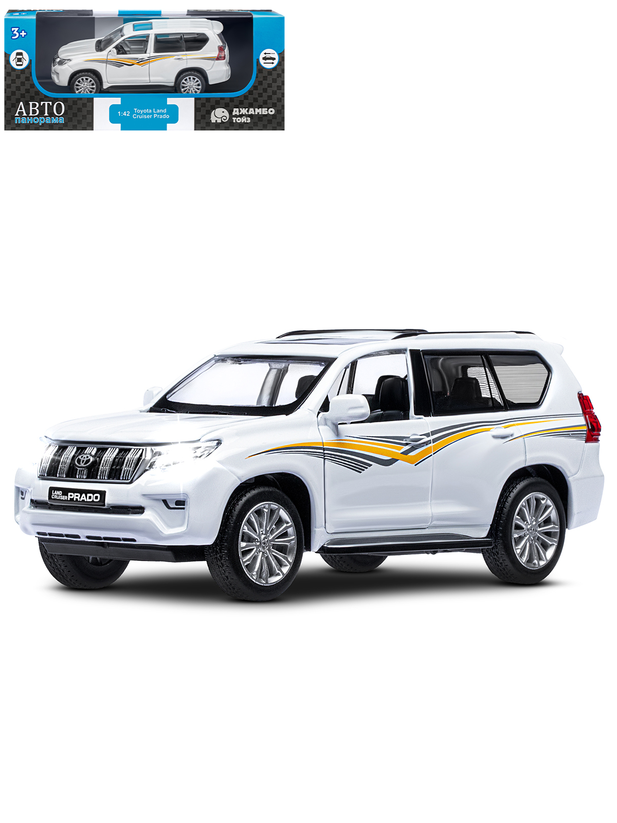 Внедорожник АВТОпанорама Toyota Land Cruiser Prado 1:32 JB1251319 - фото 9
