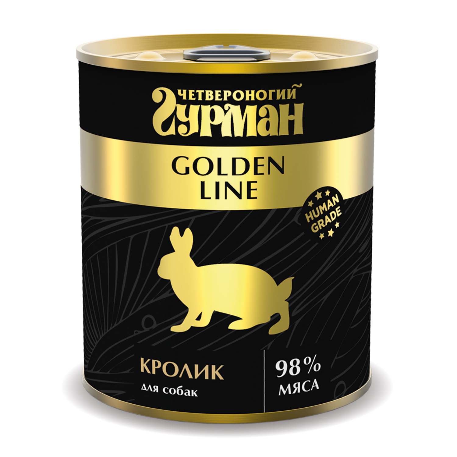 Корм для собак Четвероногий Гурман Golden кролик натуральный в желе 340г - фото 1
