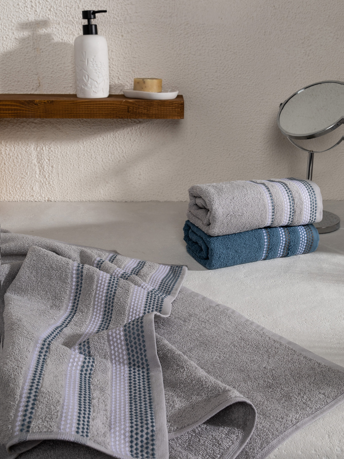 Полотенце LUCKY Бордюр точки 70 x 140 см - фото 7