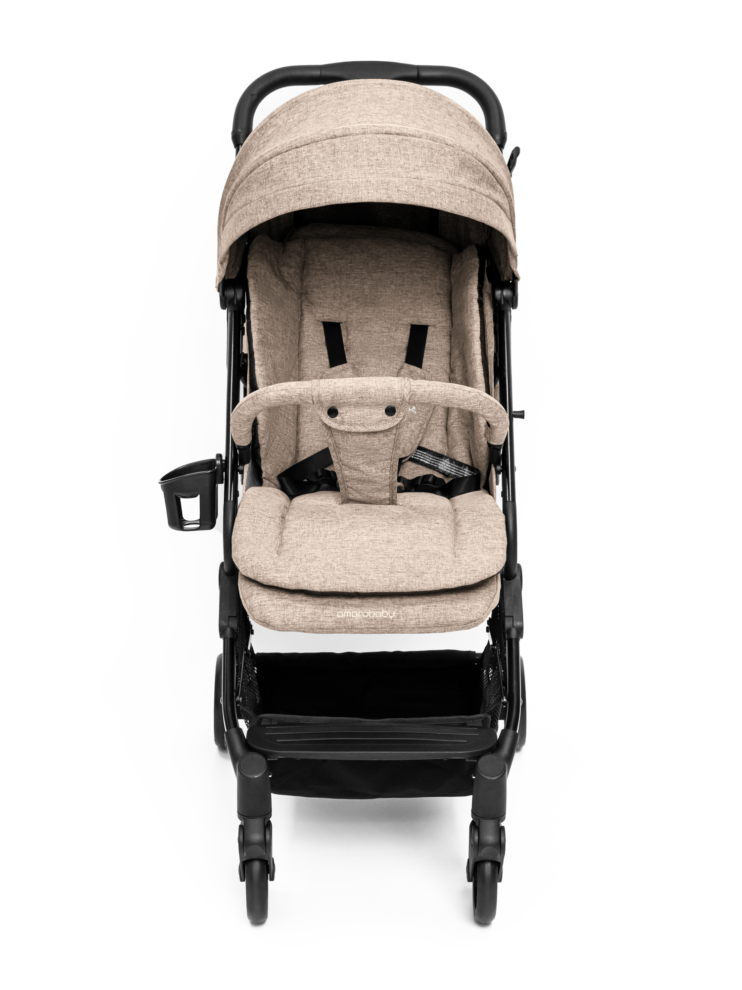 Коляска прогулочная Amarobaby Voyager коричневый - фото 17
