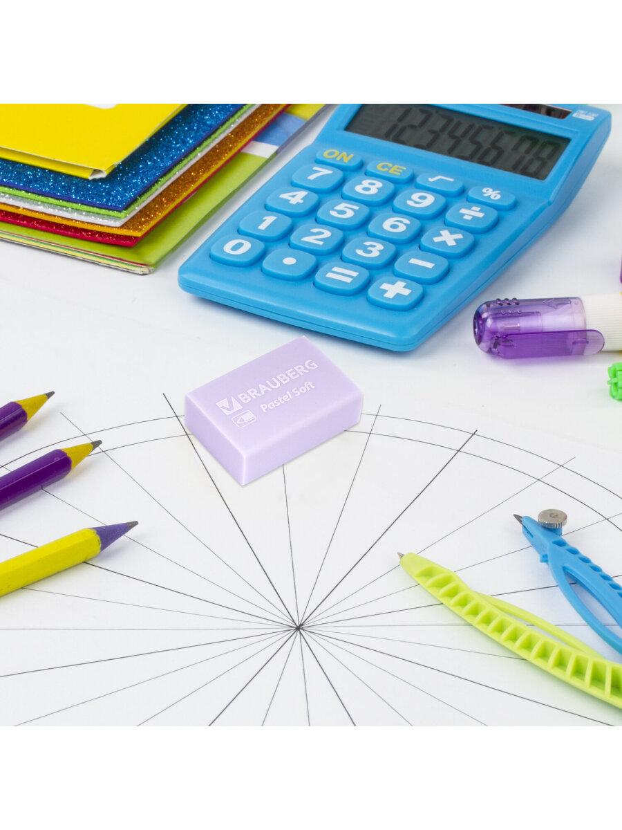 Ластик Brauberg Soft 12 шт. - фото 14