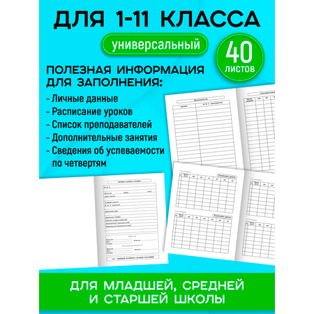 Дневник школьный Prof-Press 40 листов