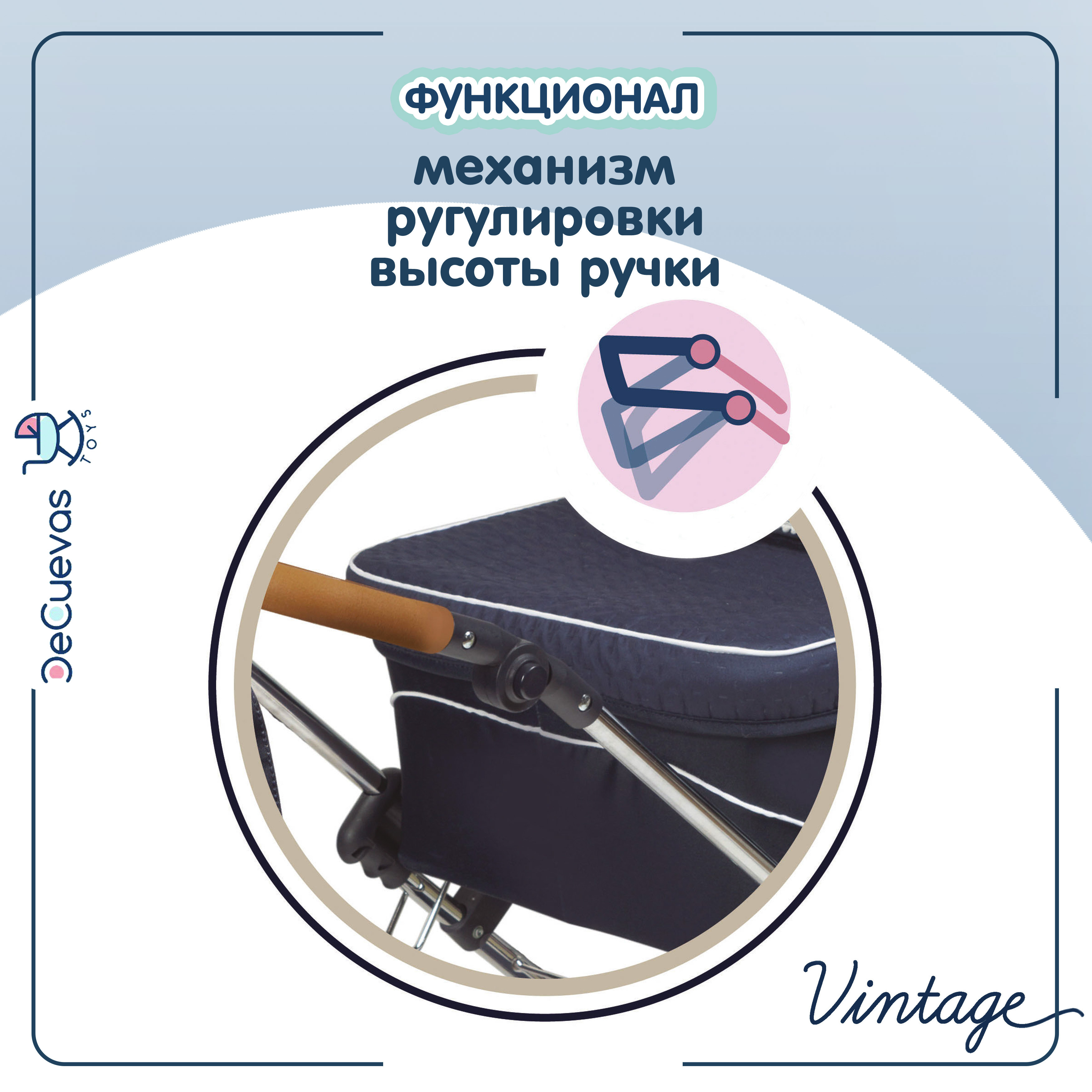 Коляска-люлька, прогулочная коляска для кукол DeCuevas Toys 82044 - фото 2