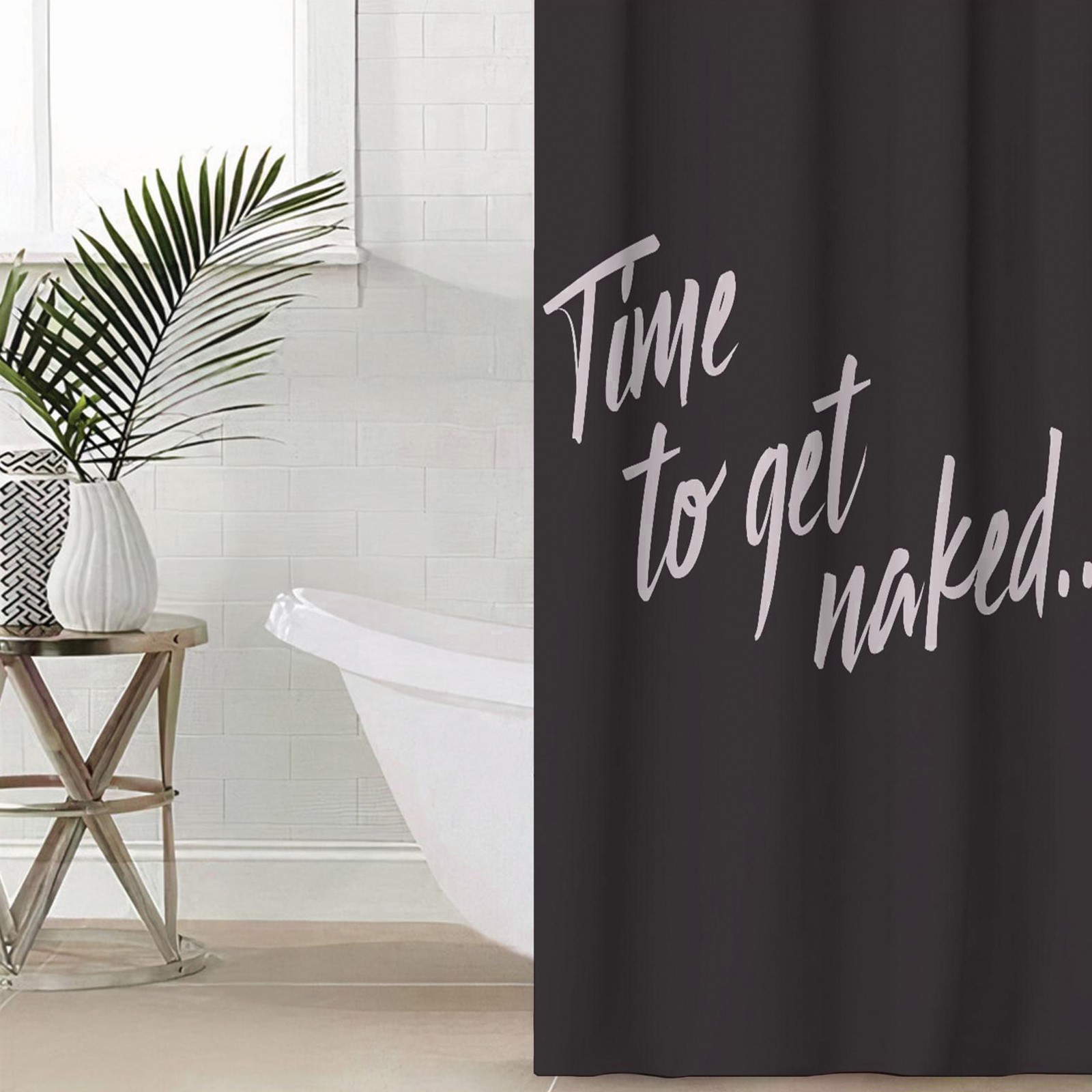 Штора для ванны Этель «Time to get naked»145 х 180 см полиэстер - фото 2