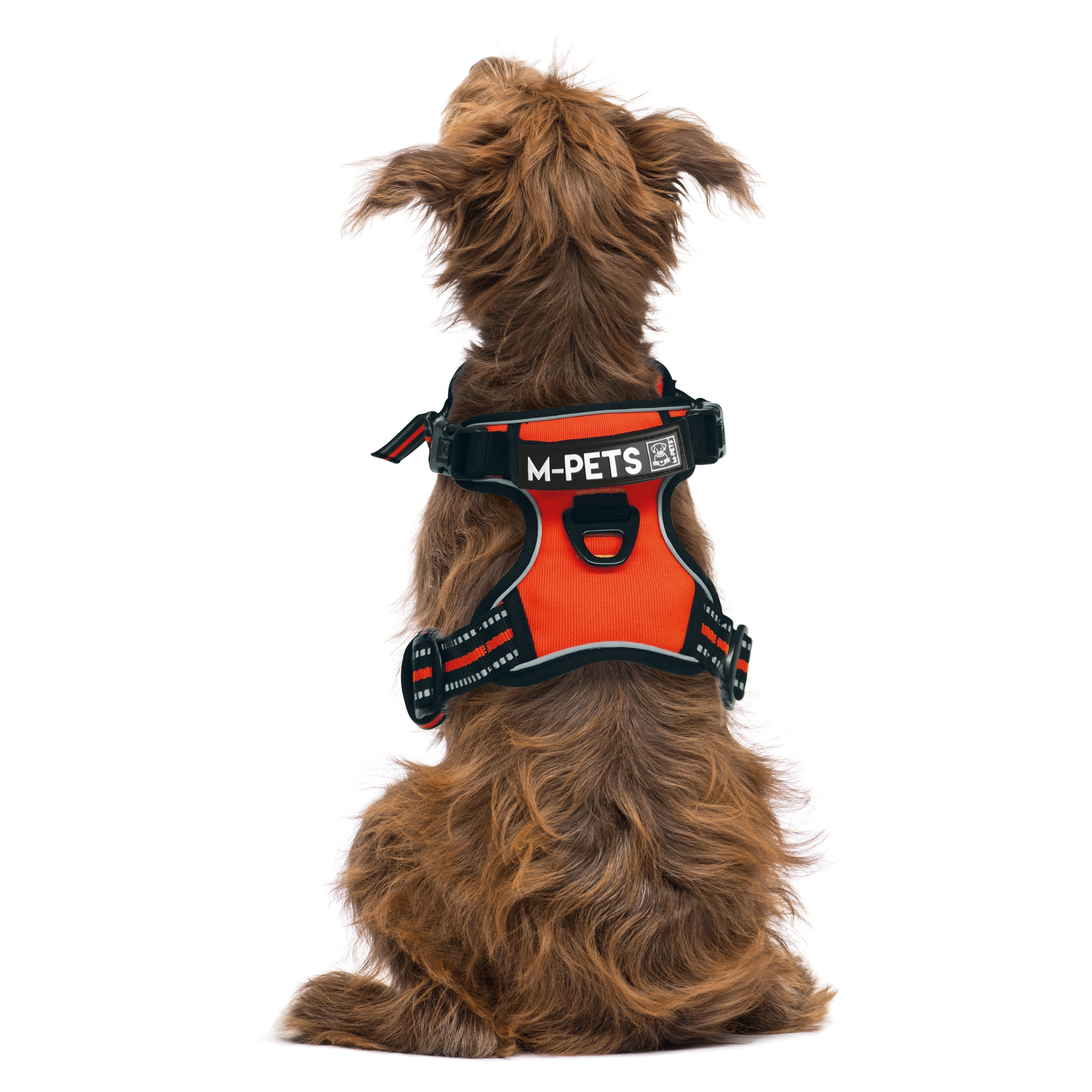 Шлейка для собак M-Pets M Оранжевый-Черный 10818199 - фото 7
