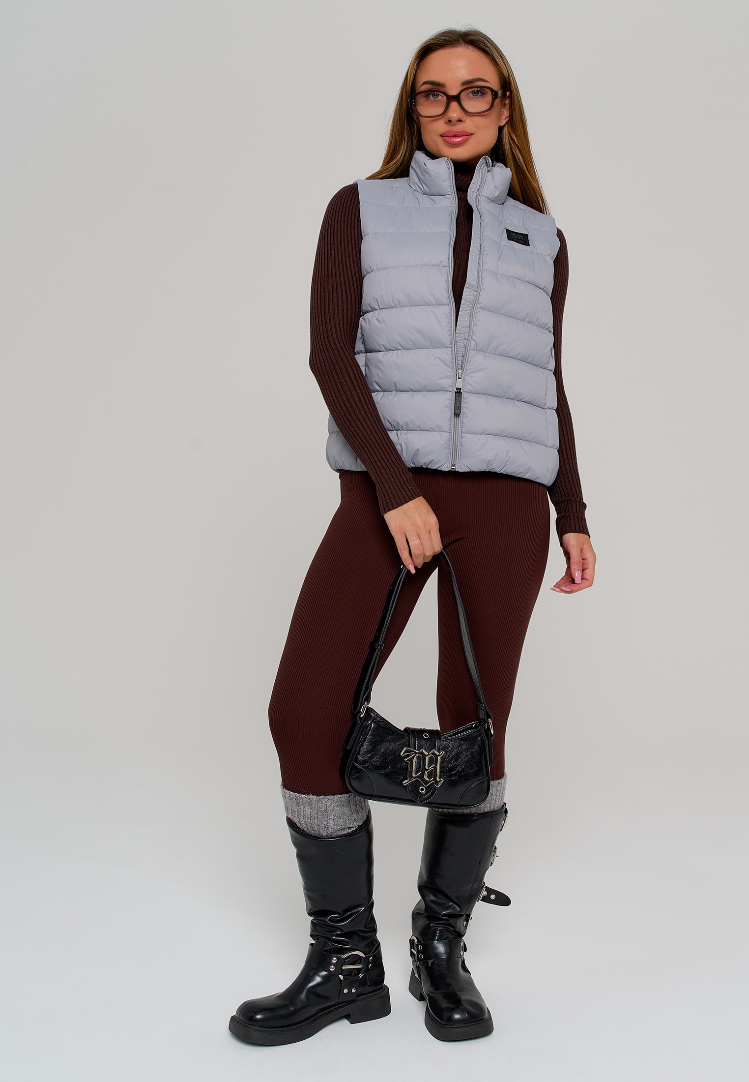 Жилет Stylish AMADEO AV-8508-светло-серый - фото 11