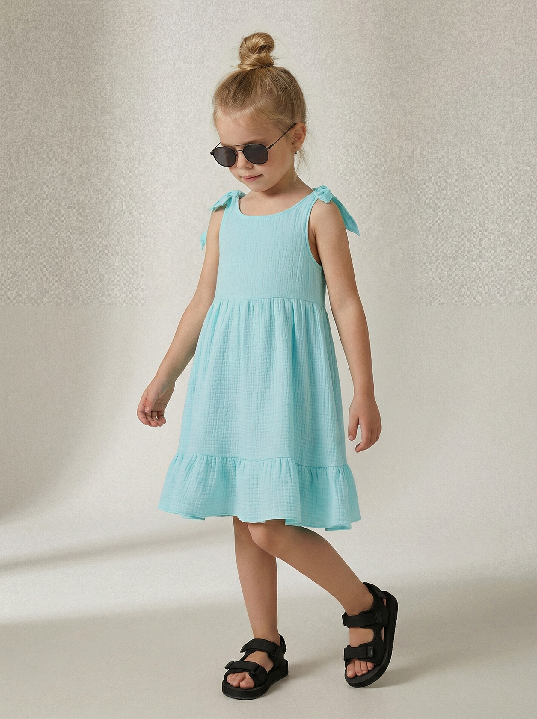 Изображение товара Платье для девочки YOULALA 140 из хлопка для летних прогулок и дома Изображение товара Платье для девочки YOULALA 140 из хлопка для летних прогулок и дома