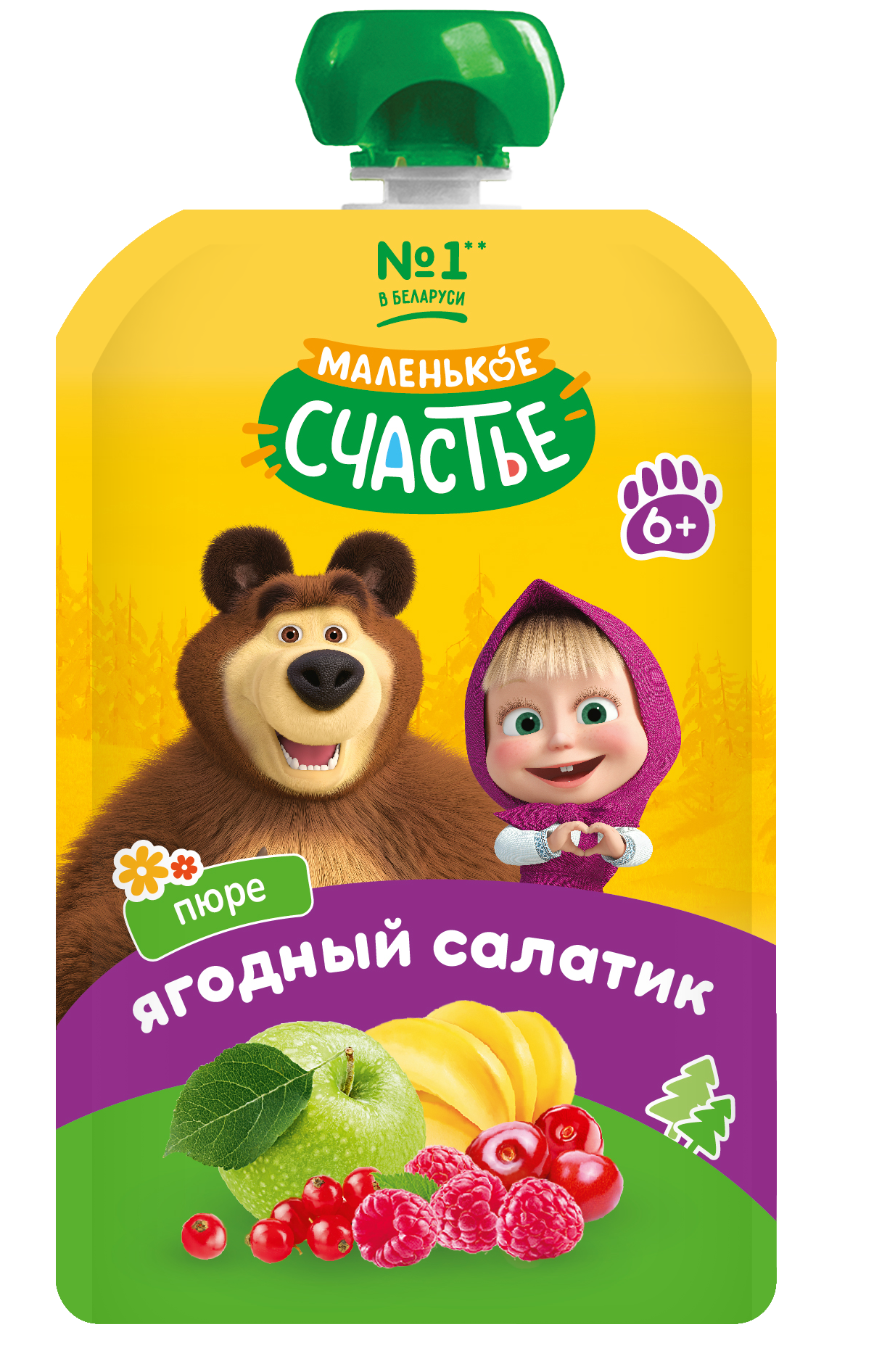 Пюре Маленькое счастье Ягодный салатик с 6 мес 85 г - фото 1