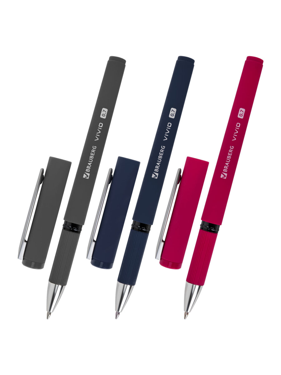 Ручка шариковая Brauberg 3 шт. - фото 2