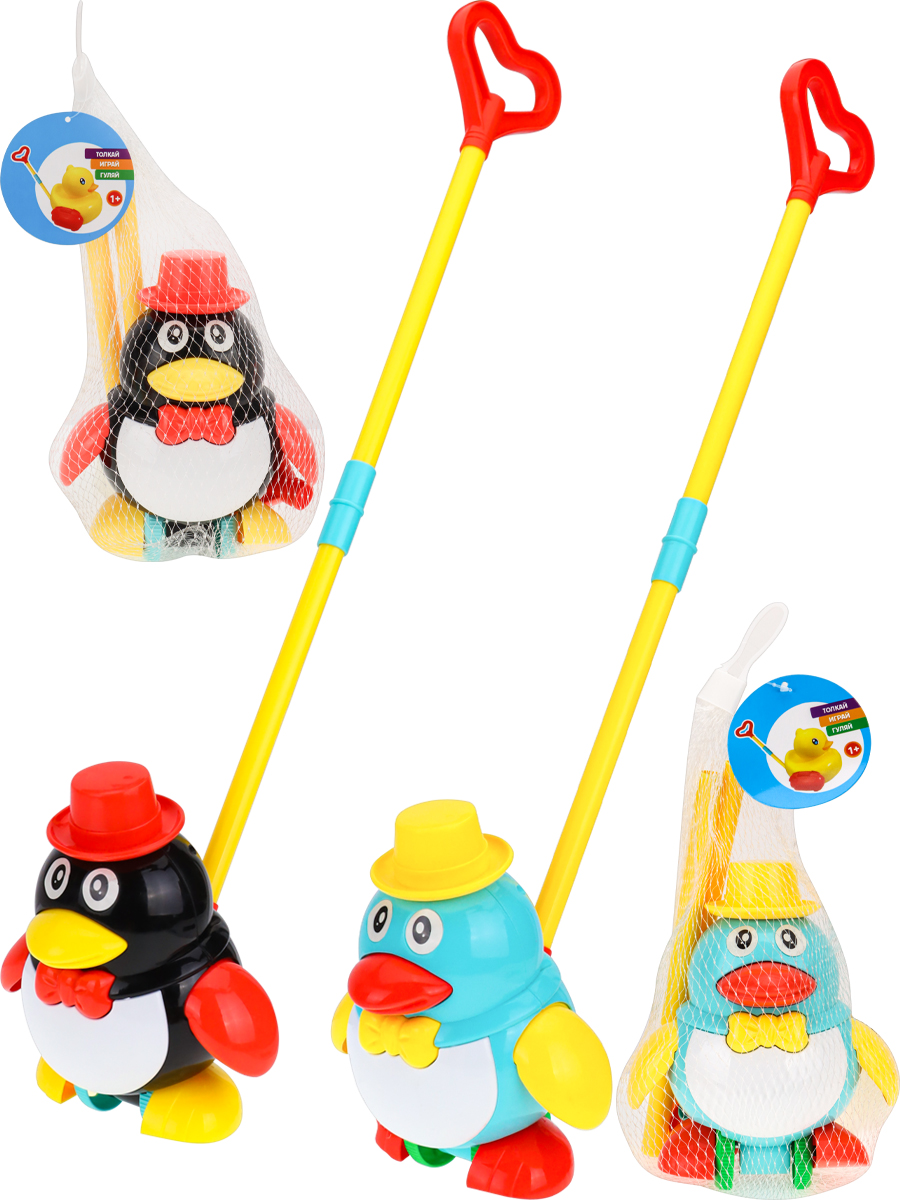 Игрушка Рыжий кот каталка Пингвин - фото 2