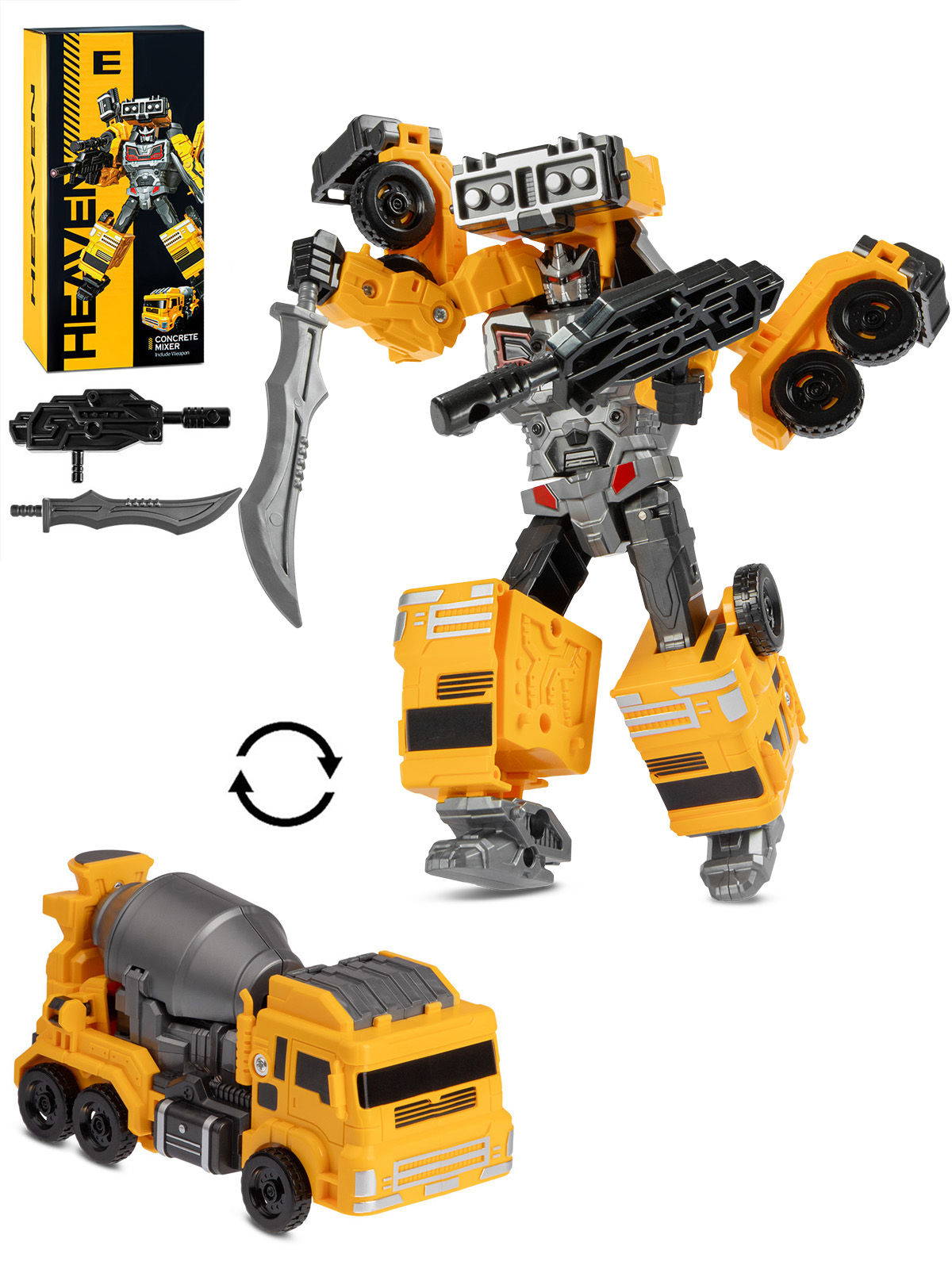 Бетономешалка AUTODRIVE робот трансформер JB0214087 - фото 12