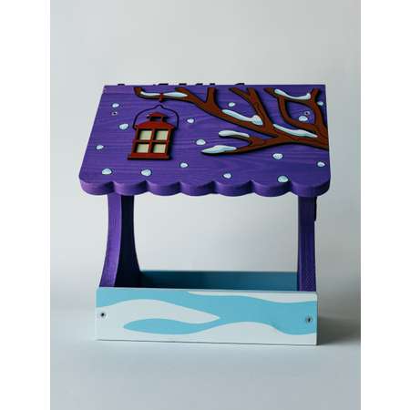 Кормушка Домик с совами WOODING design набор с красками