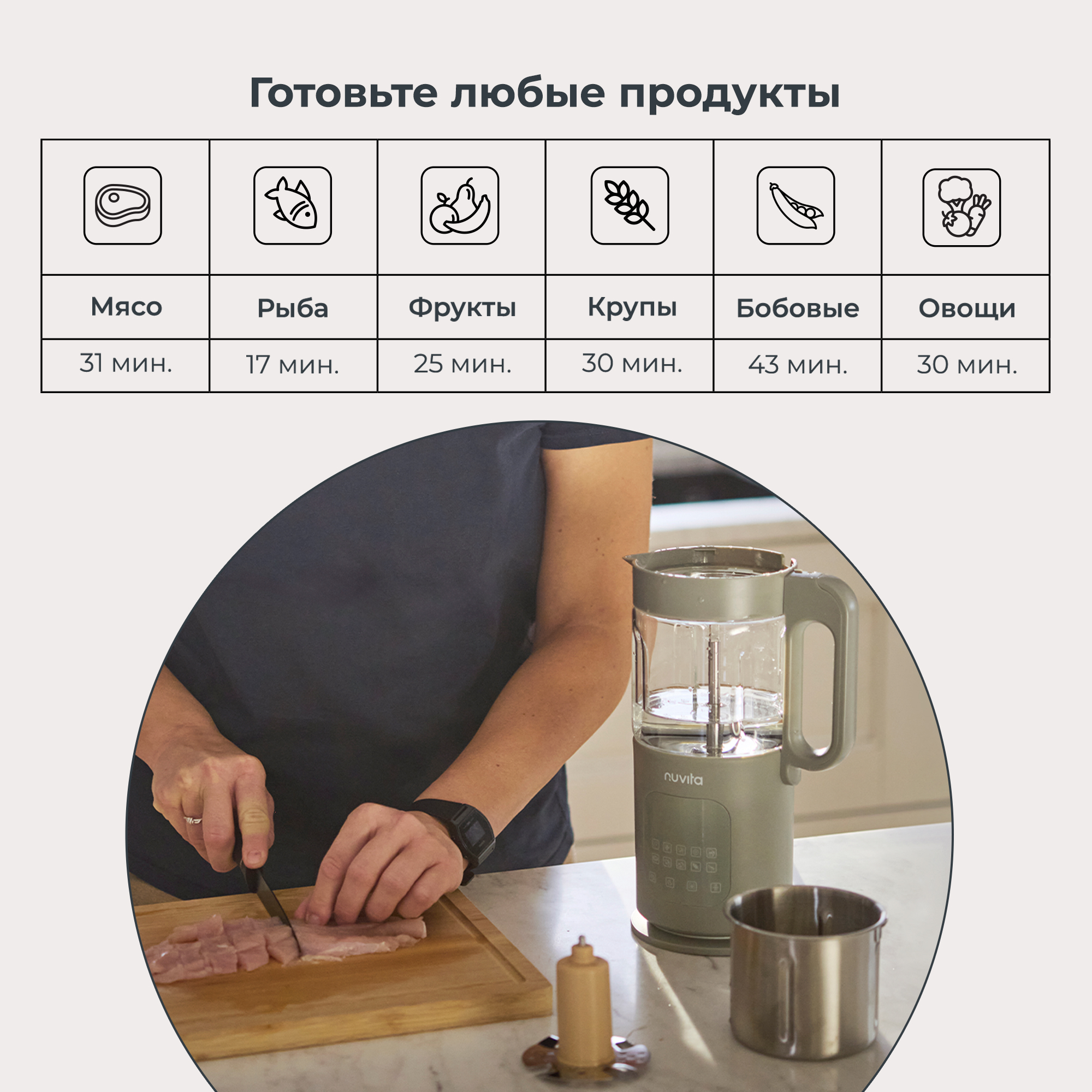 Комбайн Nuvita Magic Pappa 7 в 1 для приготовления детского питания - фото 7