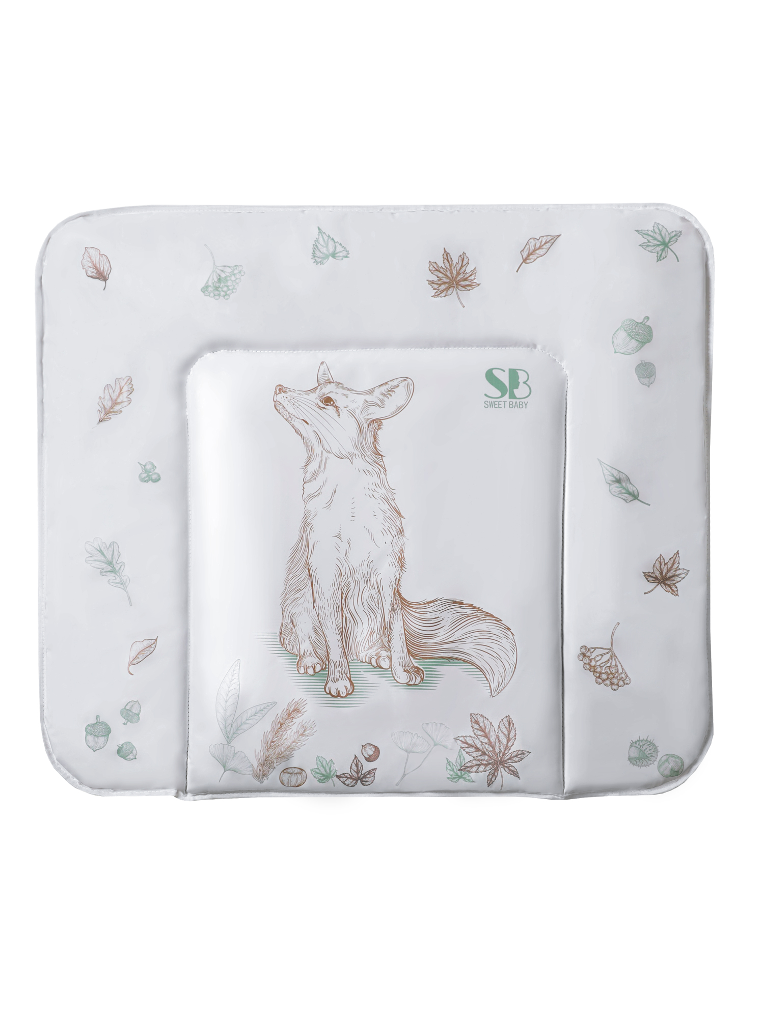 Матрас для пеленания Sweet Baby 80х71 лиса бежевый оранжевый - фото 5