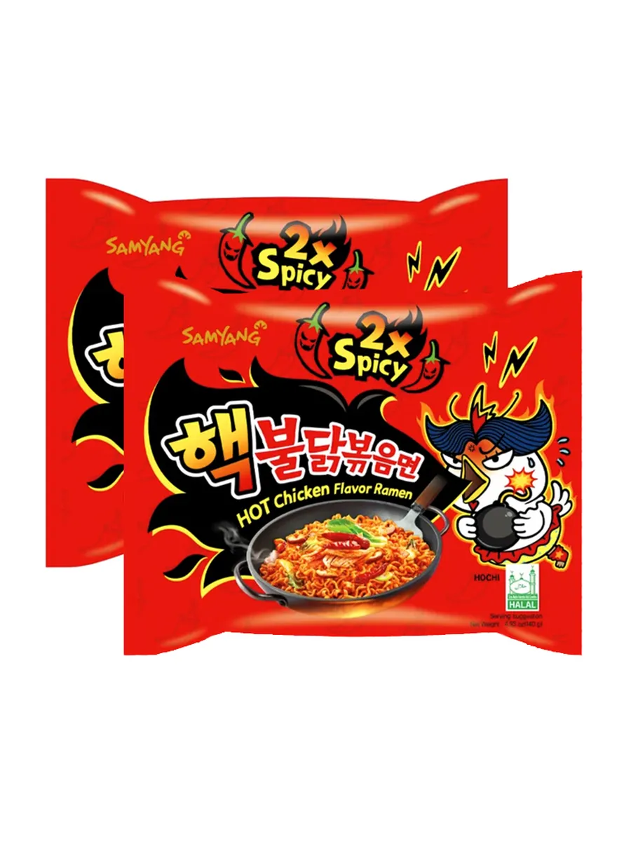 Лапша быстрого приготовления Samyang курица острая 2х Spicy - фото 2