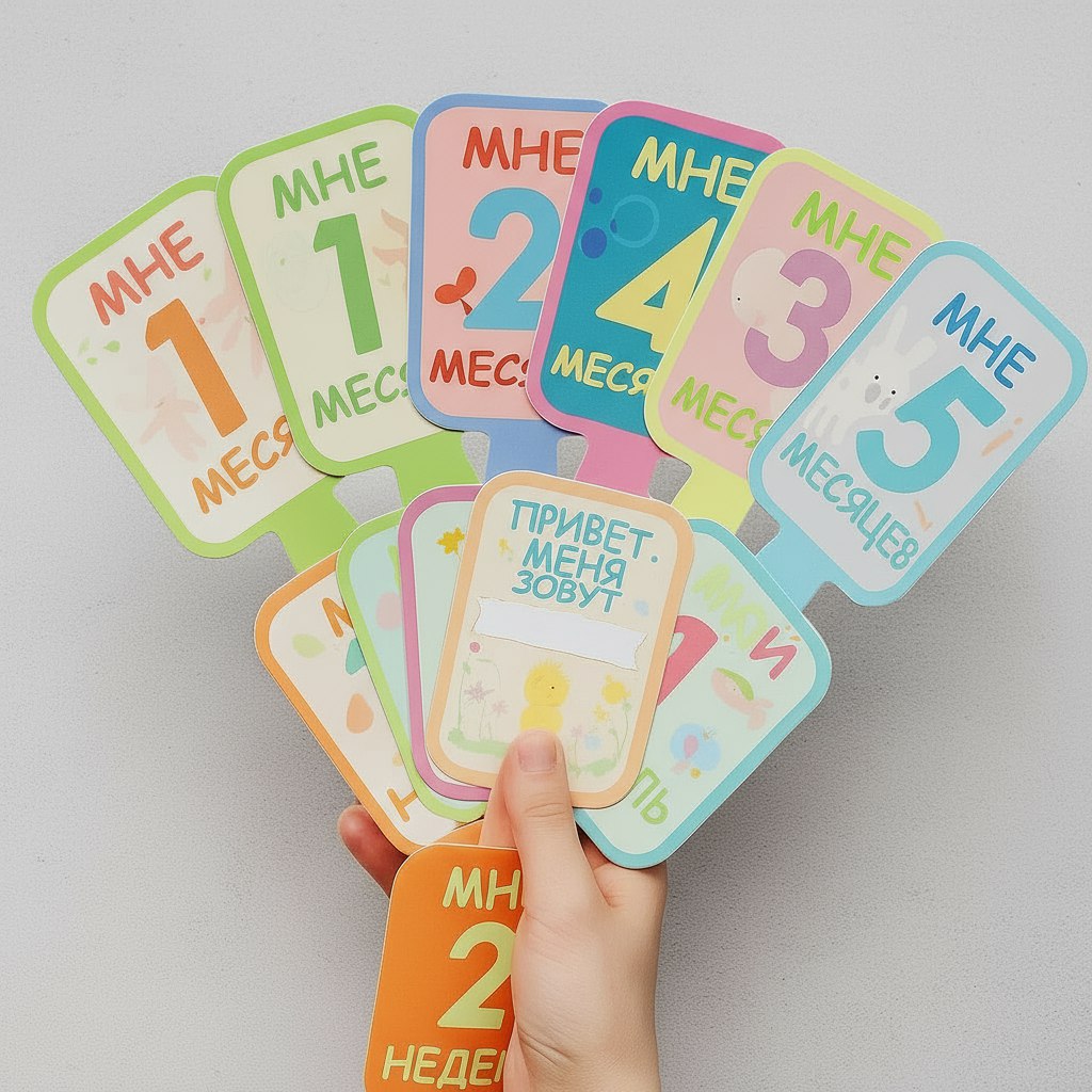 Карточки для фотосессии HappyLine Карточки для фотосессии малышам Первый Год - фото 3
