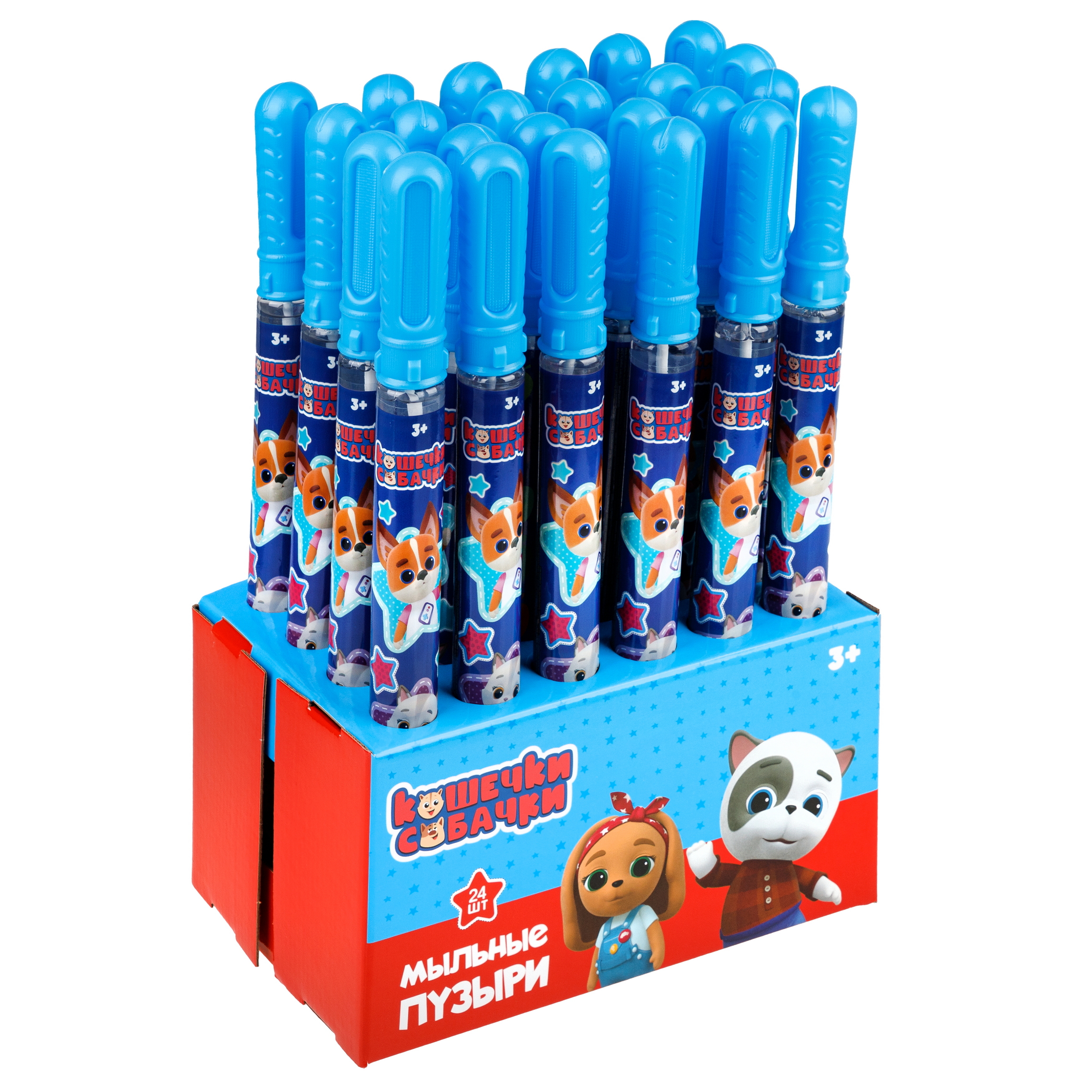 Мыльные пузыри 1TOY набор Кошечки собачки 24 шт - фото 12