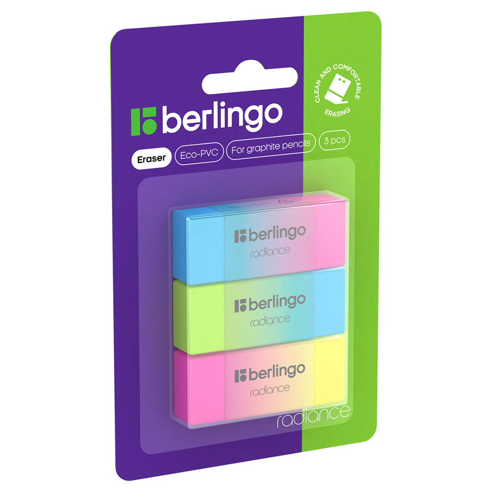 Ластик BERLINGO 3 шт. - фото 2