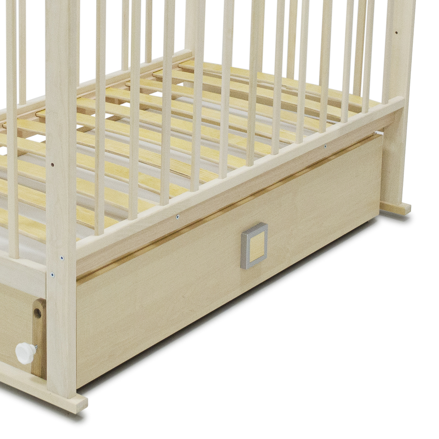 Детская кроватка Babyton прямоугольная, поперечный маятник (бежевый) - фото 5