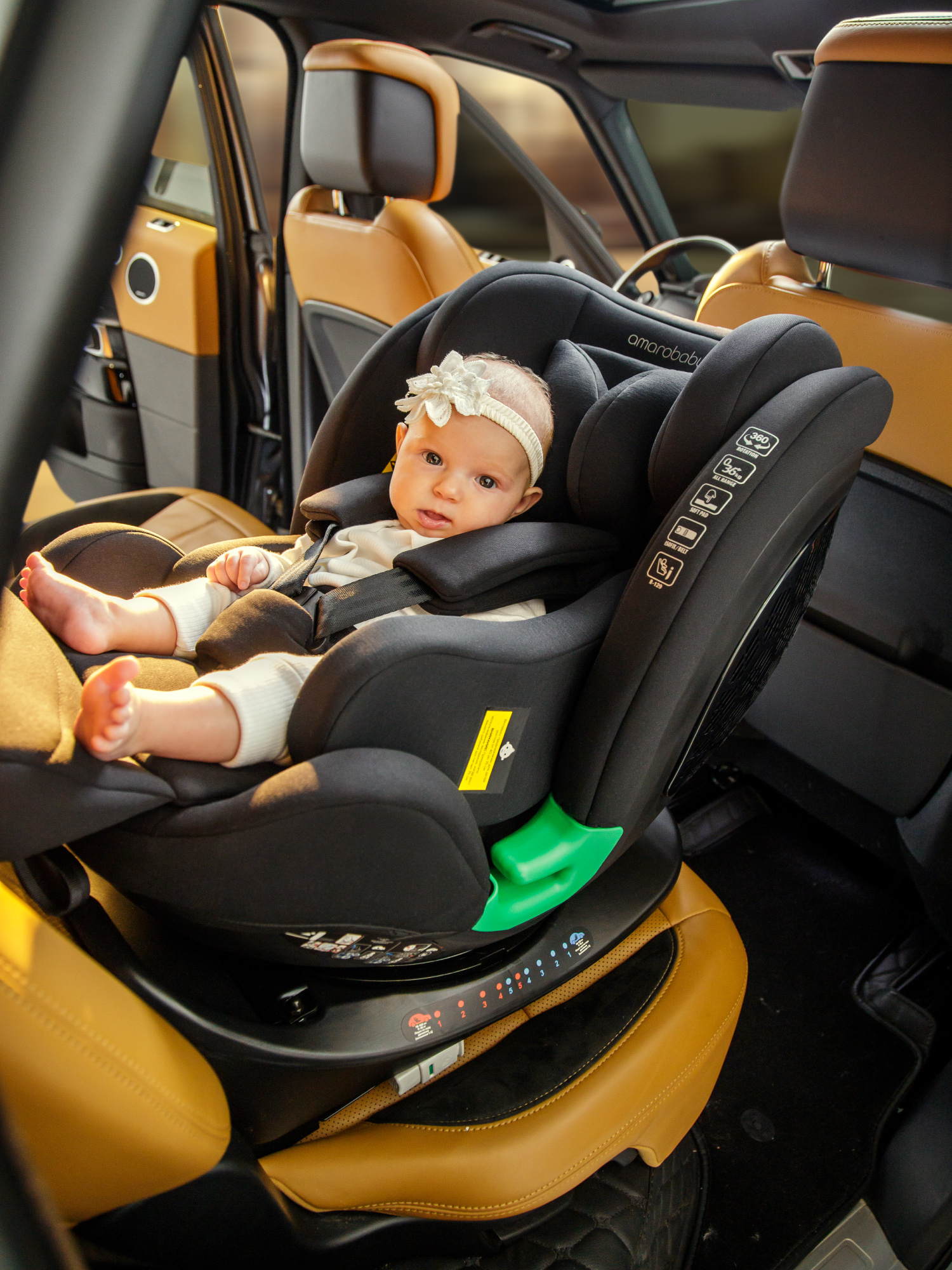 Автокресло Amarobaby Triumph Isofix 0+/1/2/3 (0-36 кг) зеленый - фото 17