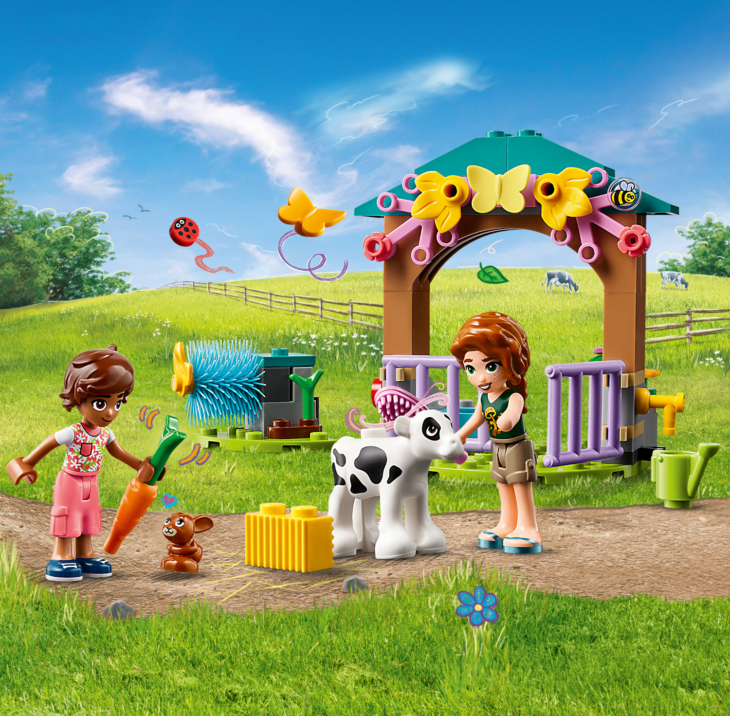 Конструктор LEGO Friends Осенний сарай для теленка блочный - фото 6