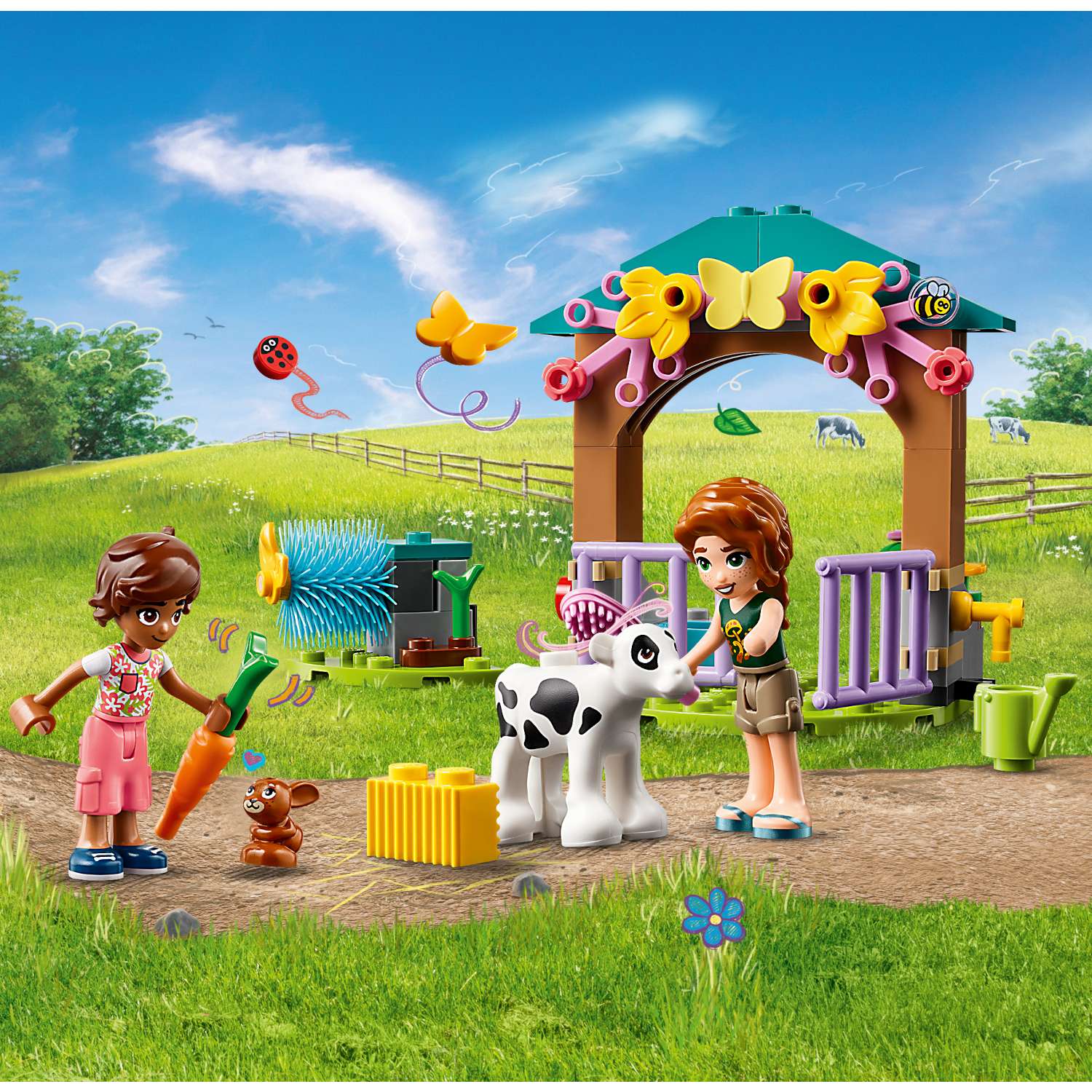 Конструктор LEGO Friends Осенний сарай для теленка 79 дет. - фото 6