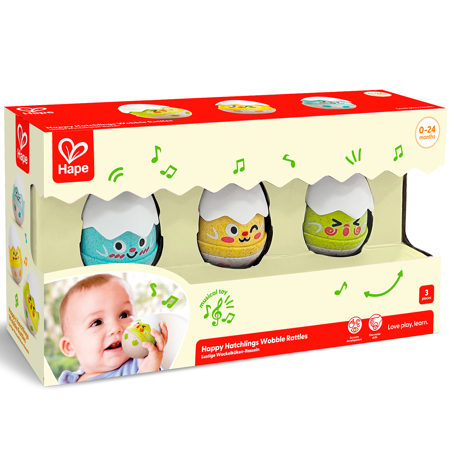 Игрушка Hape погремушка погремушка неваляшка - фото 7