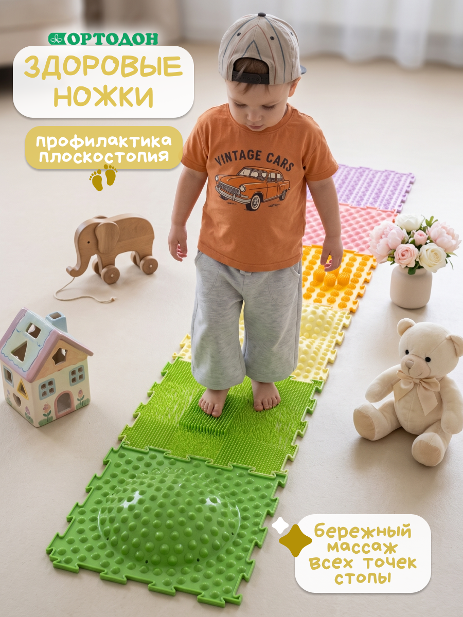 Коврик-пазл Ортодон массажный развивающий 26 x 144 см - фото 9