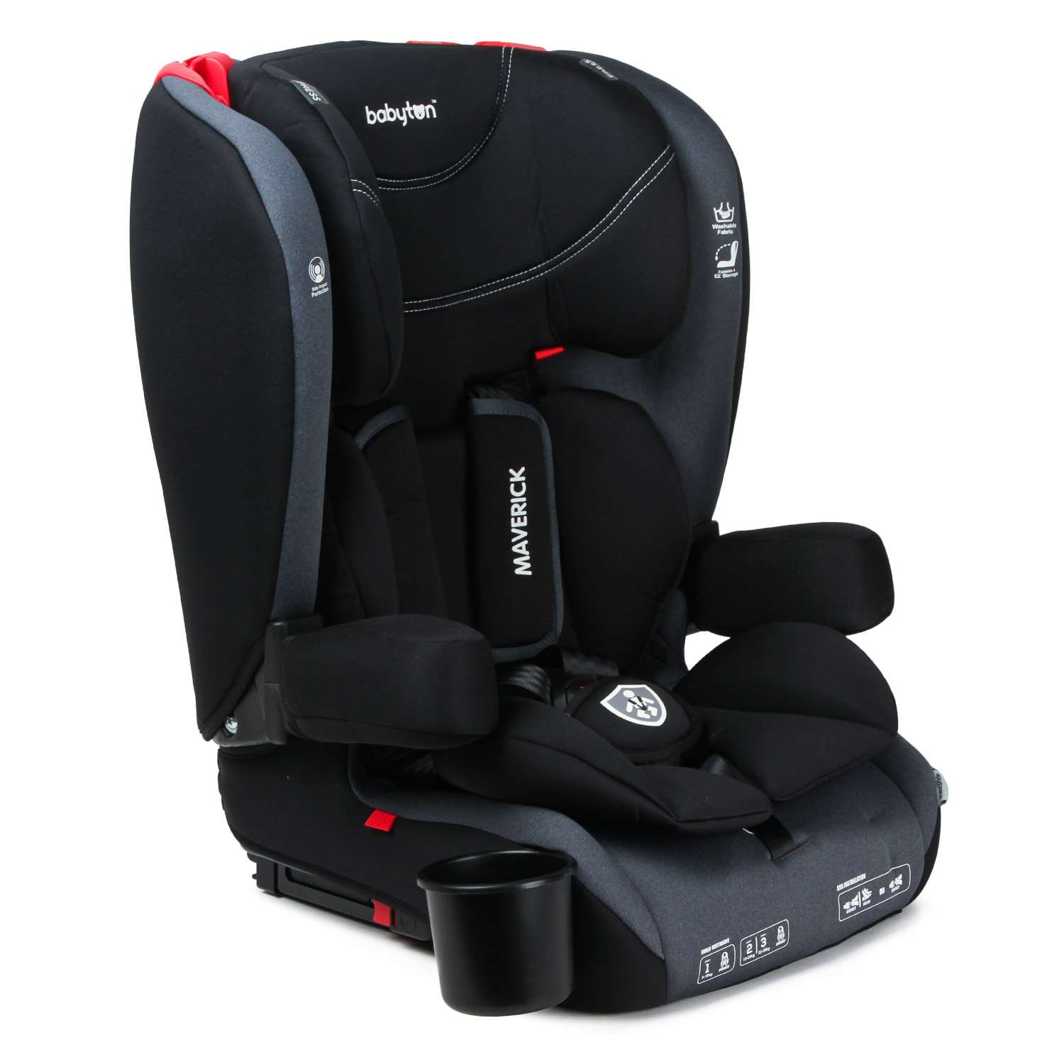 Автокресло Babyton Maverick Black Isofix 1/2/3 (9-36 кг) - фото 15